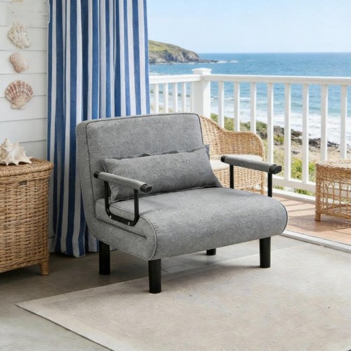 Single fabric sofa bed - fabric, sleeper