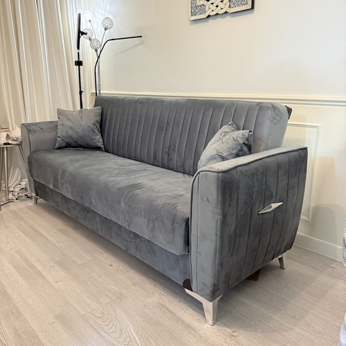 Tual grey sofa - storage, 3