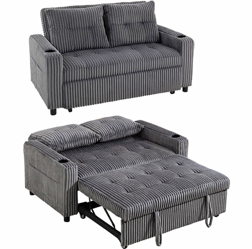 Hmluxury grey striped - striped, corduroy