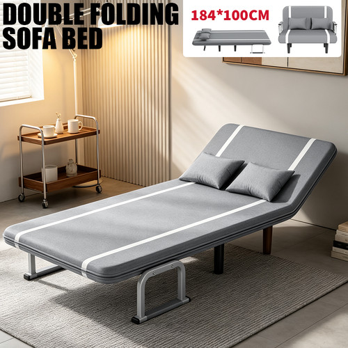 Double fabric sofa bed - double, sleeper
