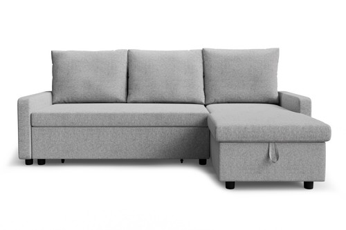 Grey corner sofa bed shaped - corner, l