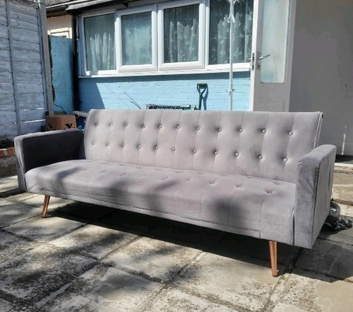 Grey velvet convertible - grey,