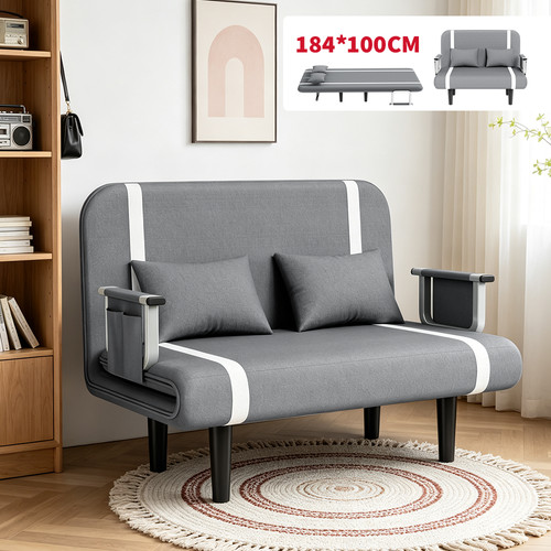 184cm double fabric sofa bed - double,