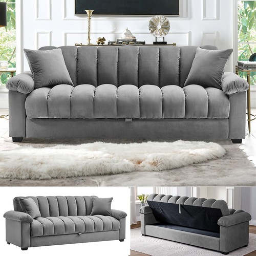 Grey sofa bed - bed, sleeper