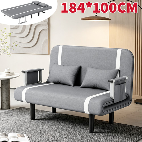 Double fabric sofa bed - sofa, sleeper