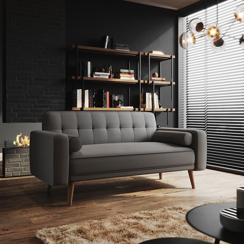 Grey seater fabric new foam - fabric,
