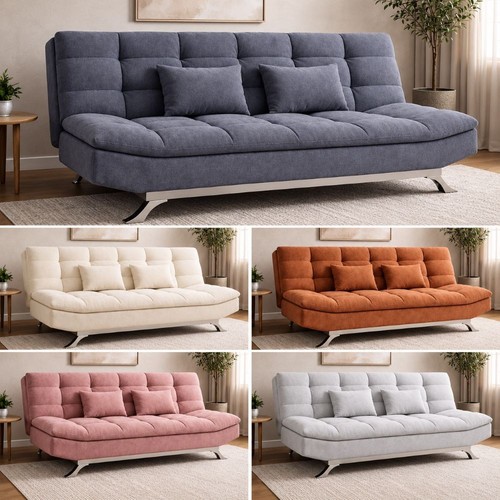 Suede sofa bed convertible - suede, 3