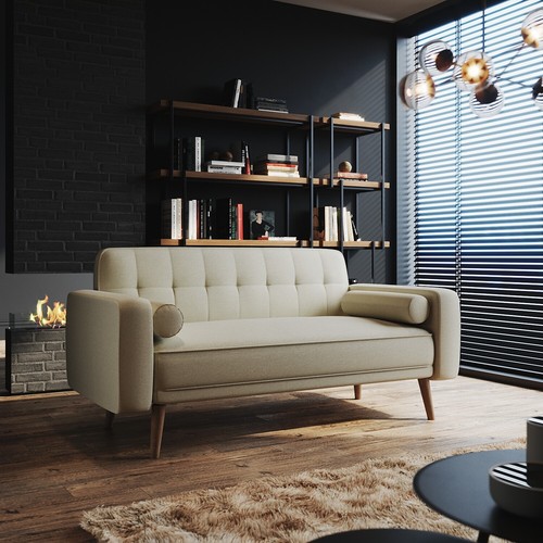 Cream seater fabric new foam - seater,