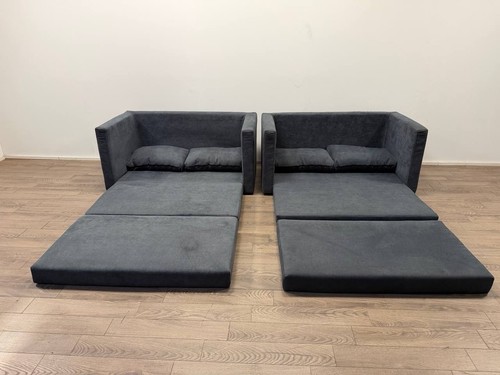 Pair lucy charcoal fabric - pair, of