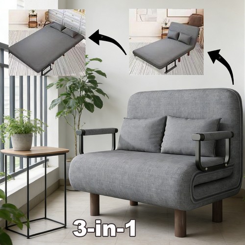 Double fabric sofa bed sleeper - fabric,