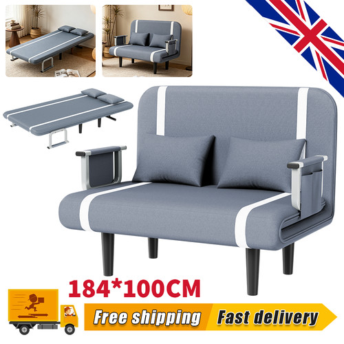 Double fabric sofa bed sleeper - sofa,